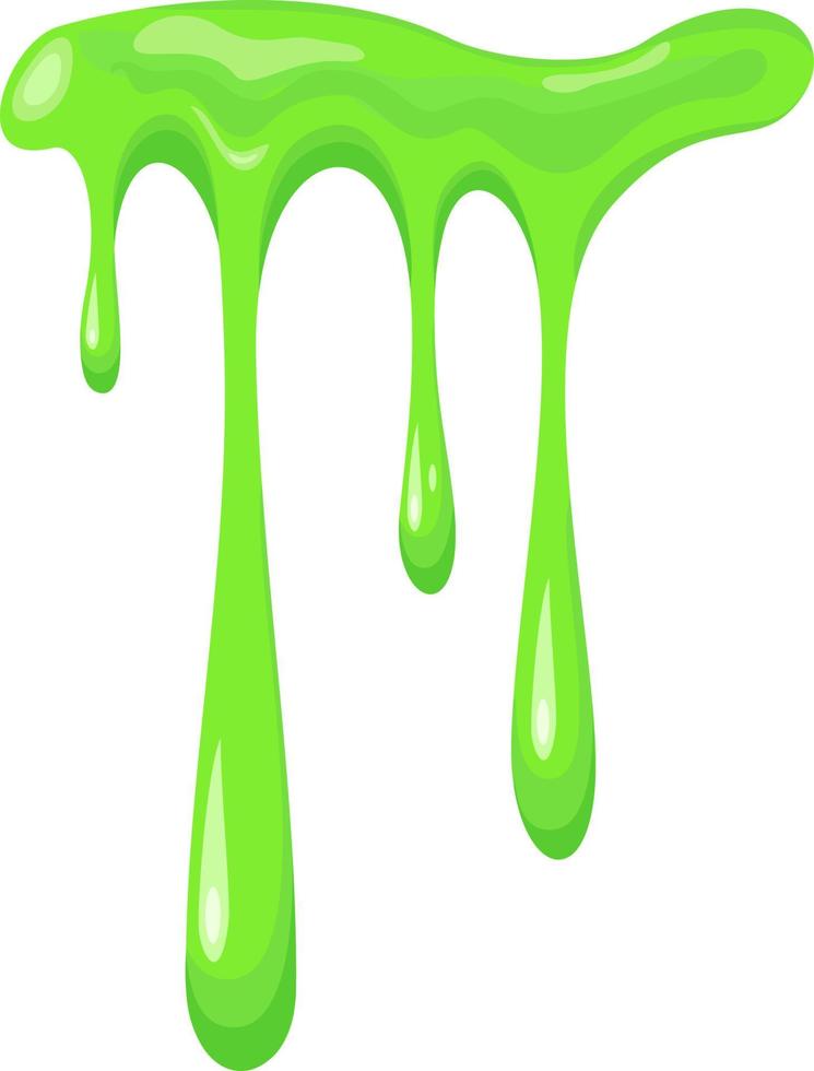 Seamless dripping slime repeatable isolated on white.Cartoon mucus green goo drip sticky slimy mucus, liquid splash splatter, viscous snot, blob poison, splodge glow glue jelly. Vector illustration.