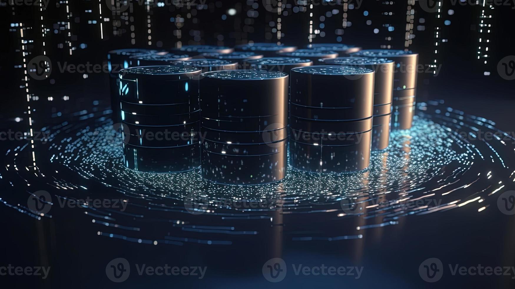 3d representación de resumen tecnología concepto. digital datos transferir y comunicación foto