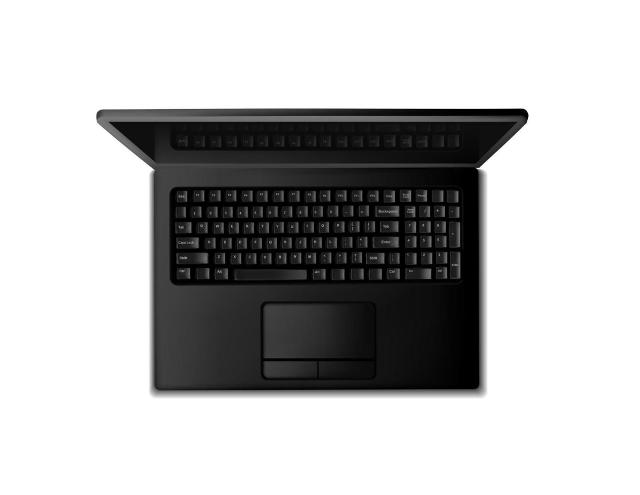 Laptop isolated on white background, Vector Illustration