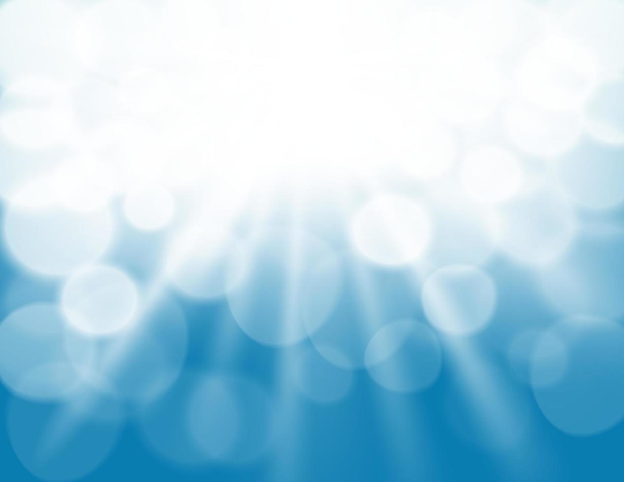 White lights shining on blue background, Vector Illustration