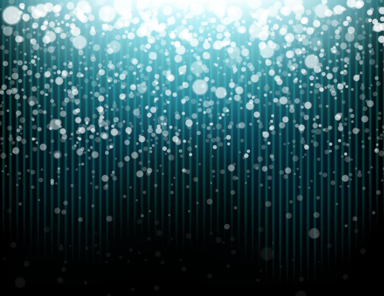 Blue bokeh falling from the sky, Vector Illustration