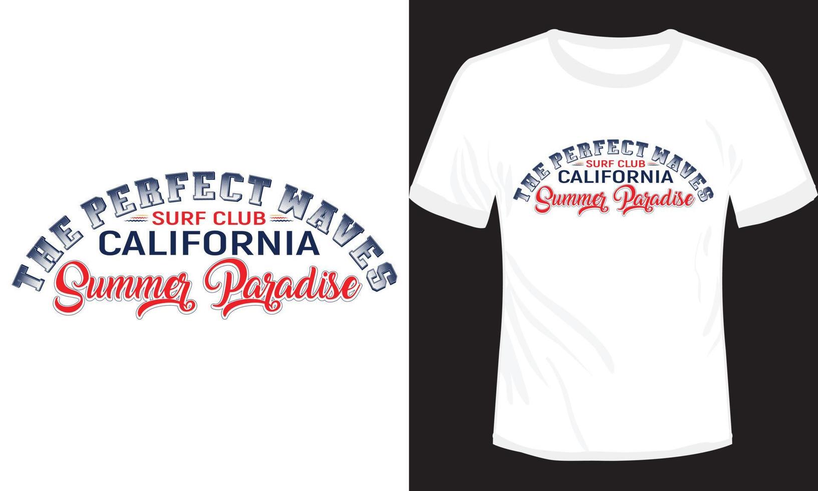 Summer Paradise Surf Riders T-shirt Design Vector Illustration
