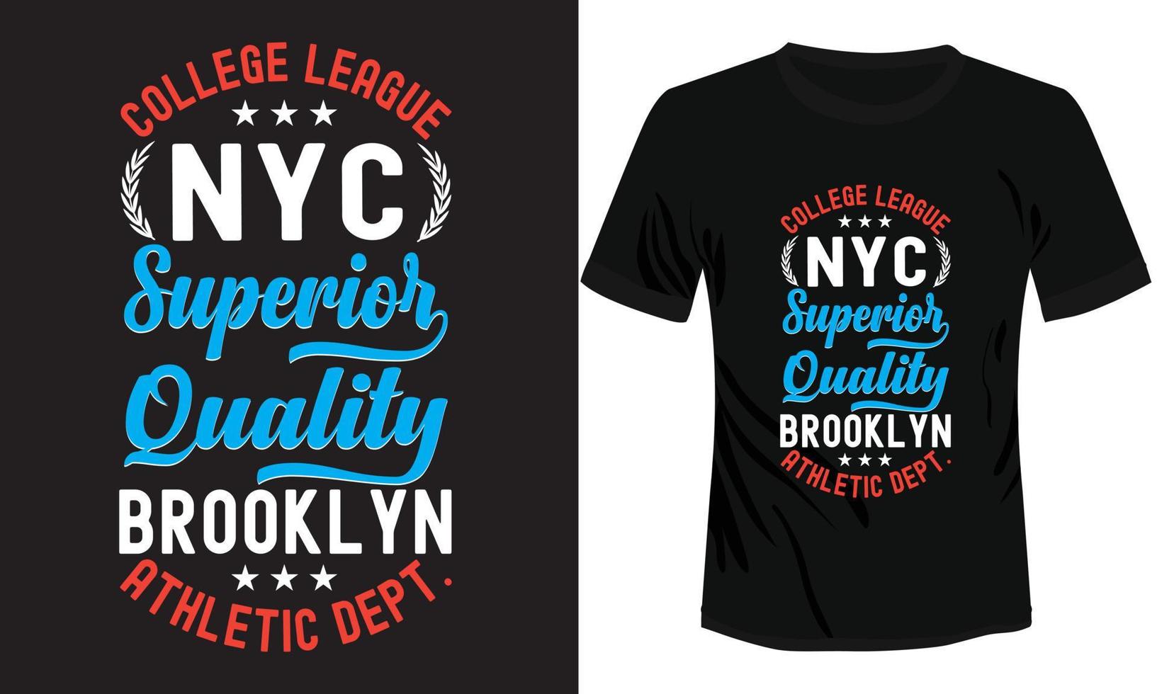 Colorful NYC Athletics typography vector t-shirt illustration in black background