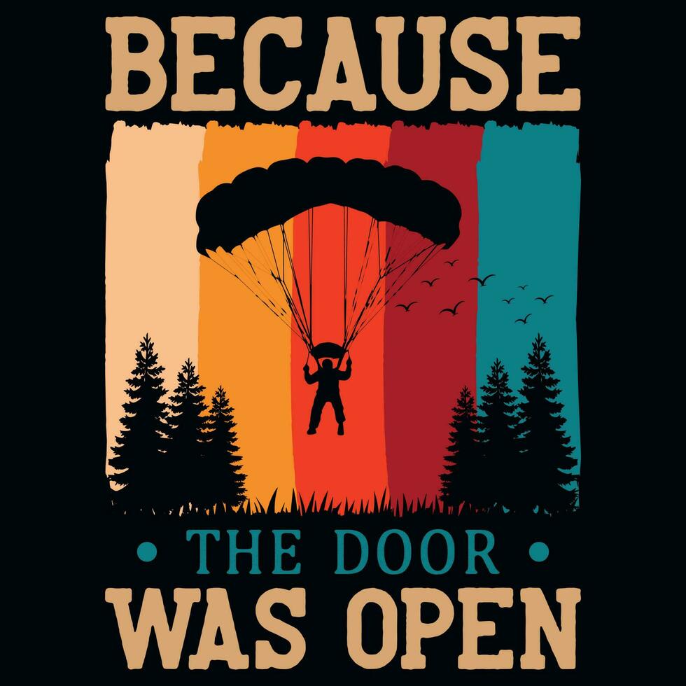 Skydiving graphics tshirt design vector