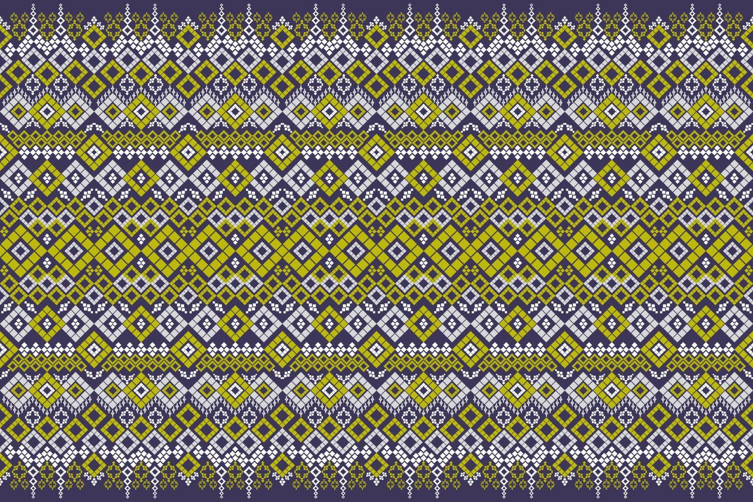 Seamless geometric ethnic asian oriental and tradition pattern design for texture and background. Silk and fabric pattern decoration for carpet, Thai clothing, wrapping and wallpaper vector