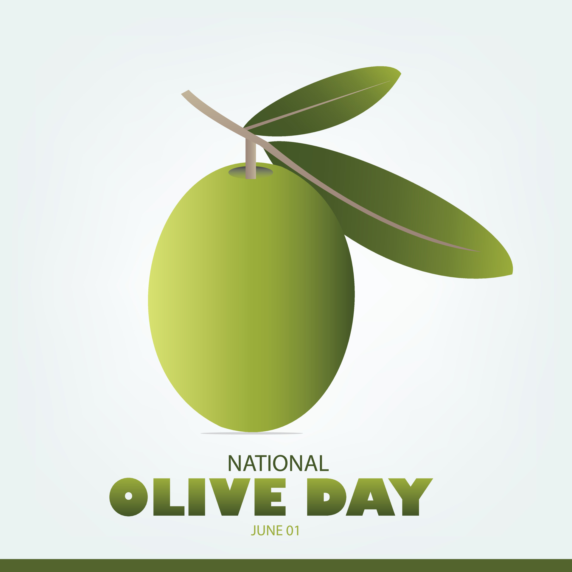 Vector Illustration of National Olive Day. Simple and Elegant Design