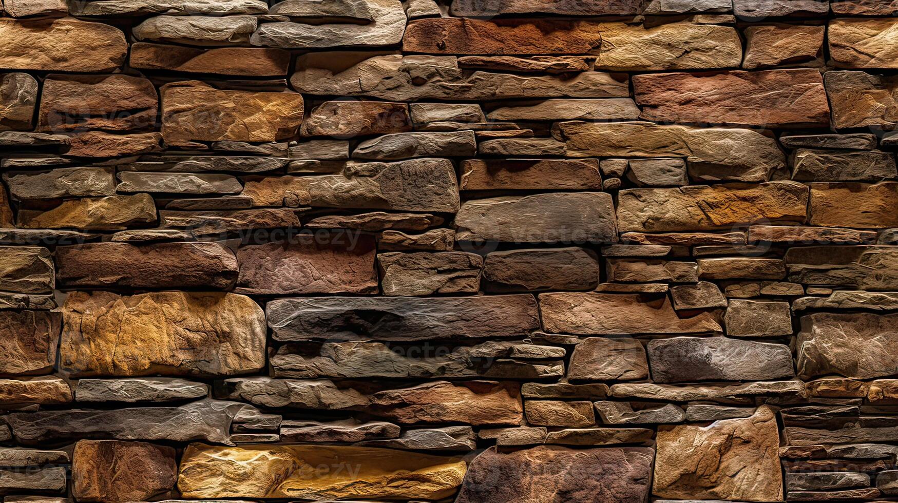 Stoneware cladding wall with stone effect. Veneer, background and texture. . photo