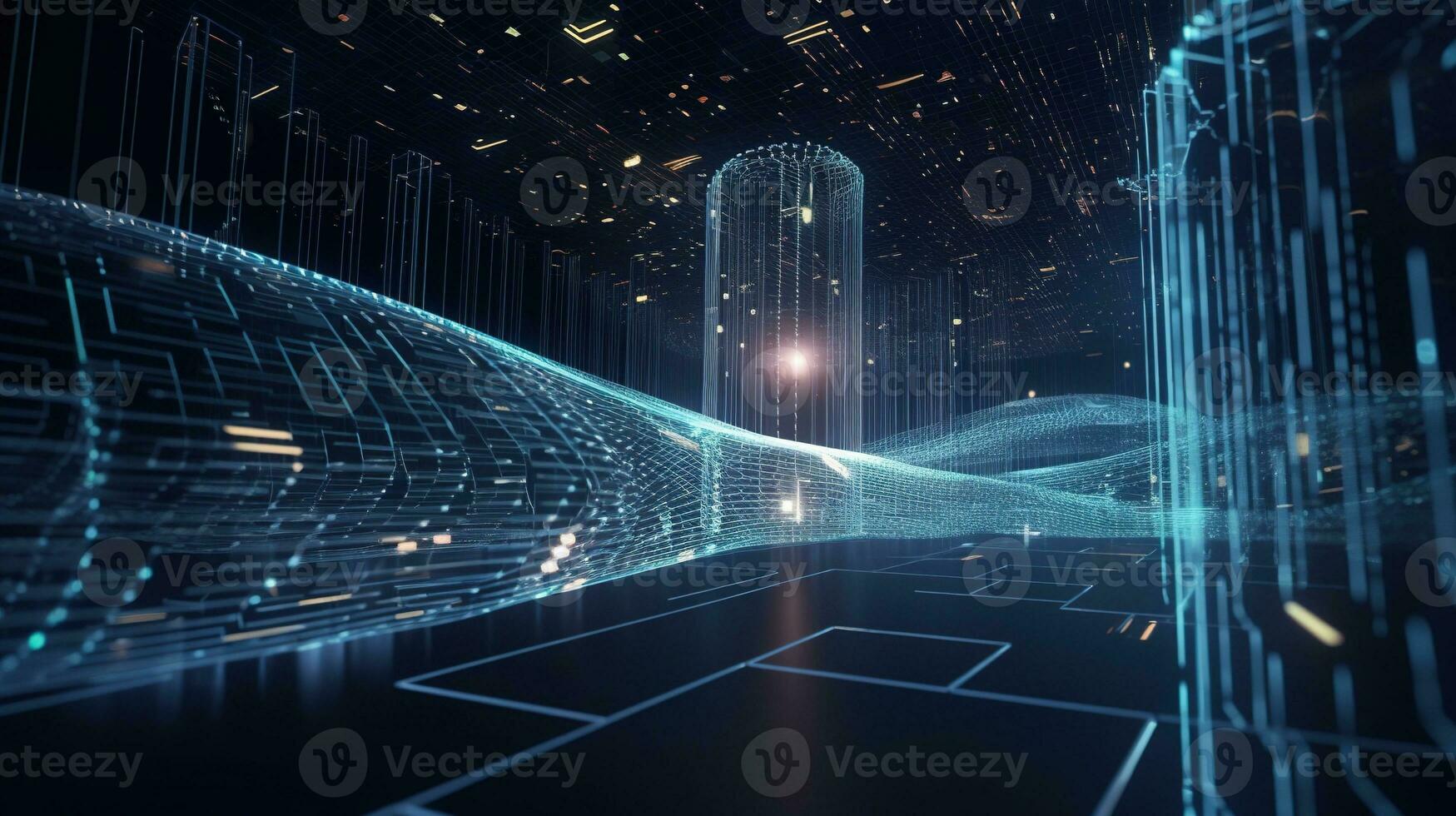 3d rendering of data storage concept. Computer generated abstract background,Digital data storage concept photo