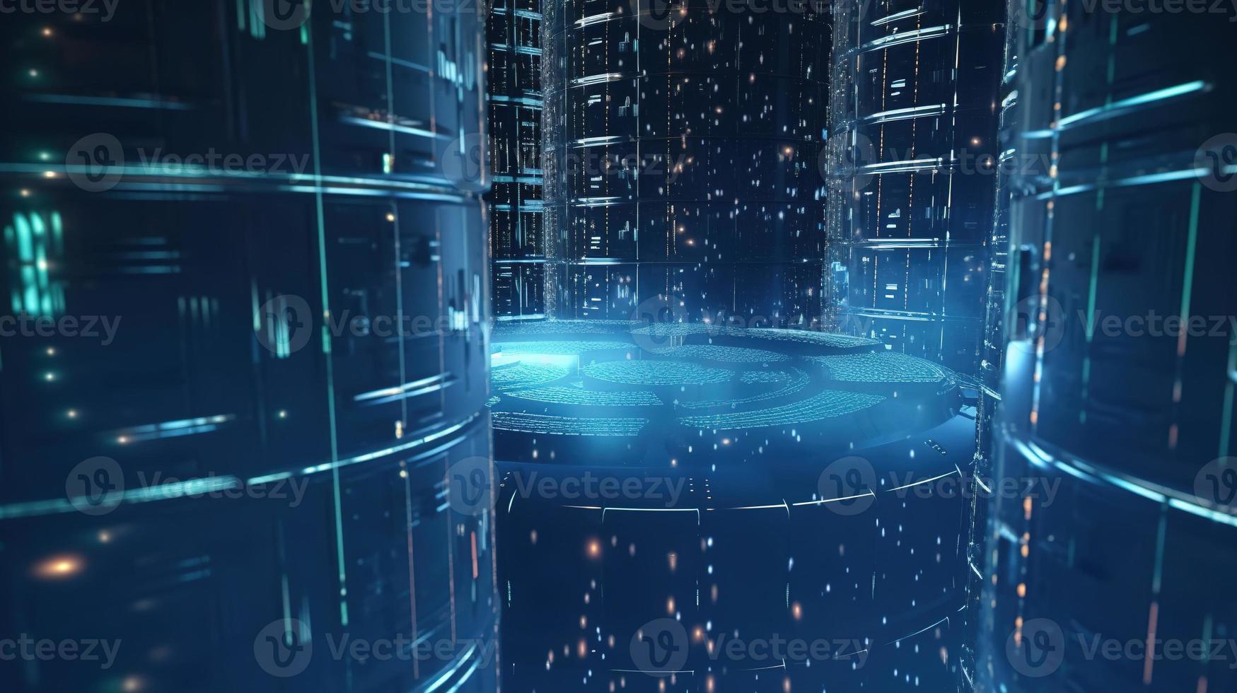 3d rendering of data storage concept. Computer generated abstract background,Digital data storage concept photo