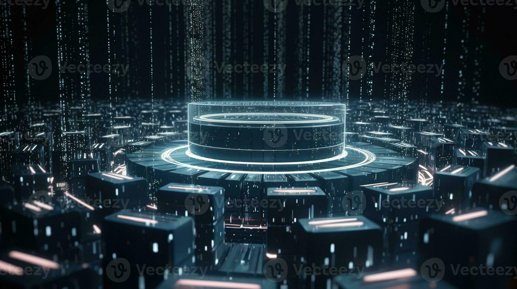3d rendering of data storage concept. Computer generated abstract background,Digital data storage concept photo