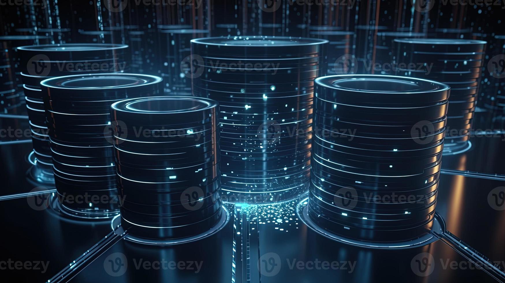 3d rendering of data storage concept. Computer generated abstract background,Digital data storage concept photo