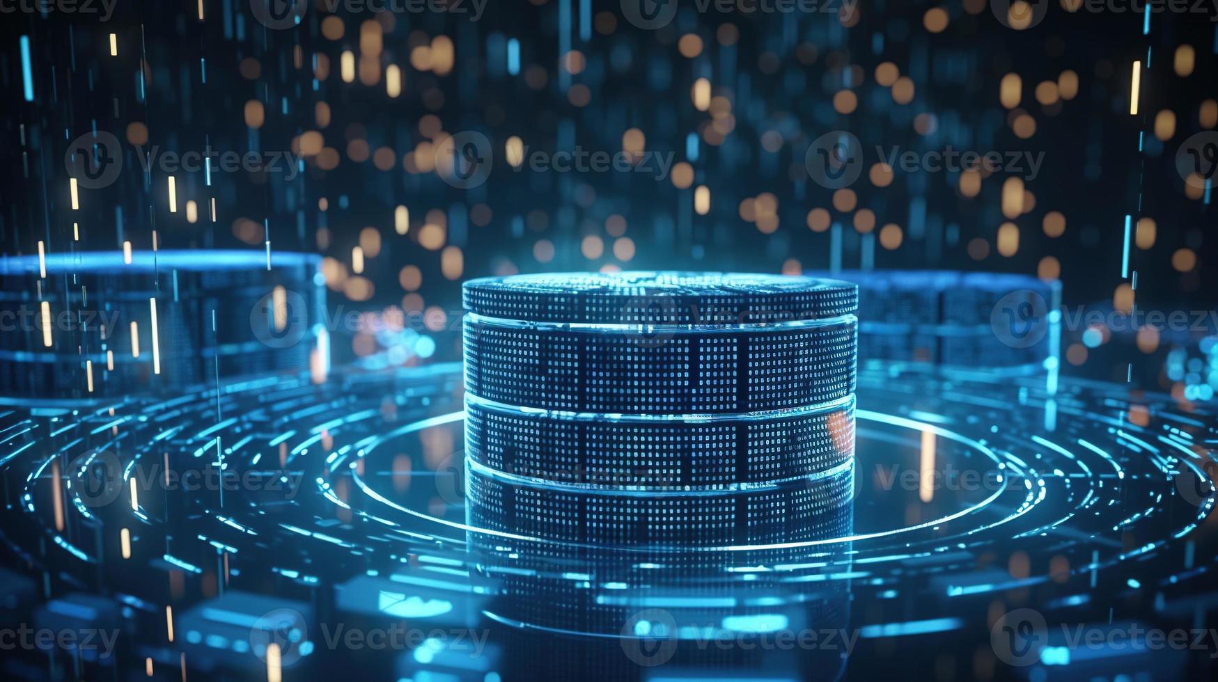 3d rendering of data storage concept. Computer generated abstract background,Digital data storage concept photo