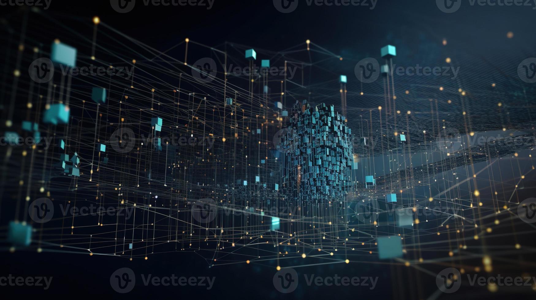 3d rendering of data storage concept. Computer generated abstract background,Digital data storage concept photo