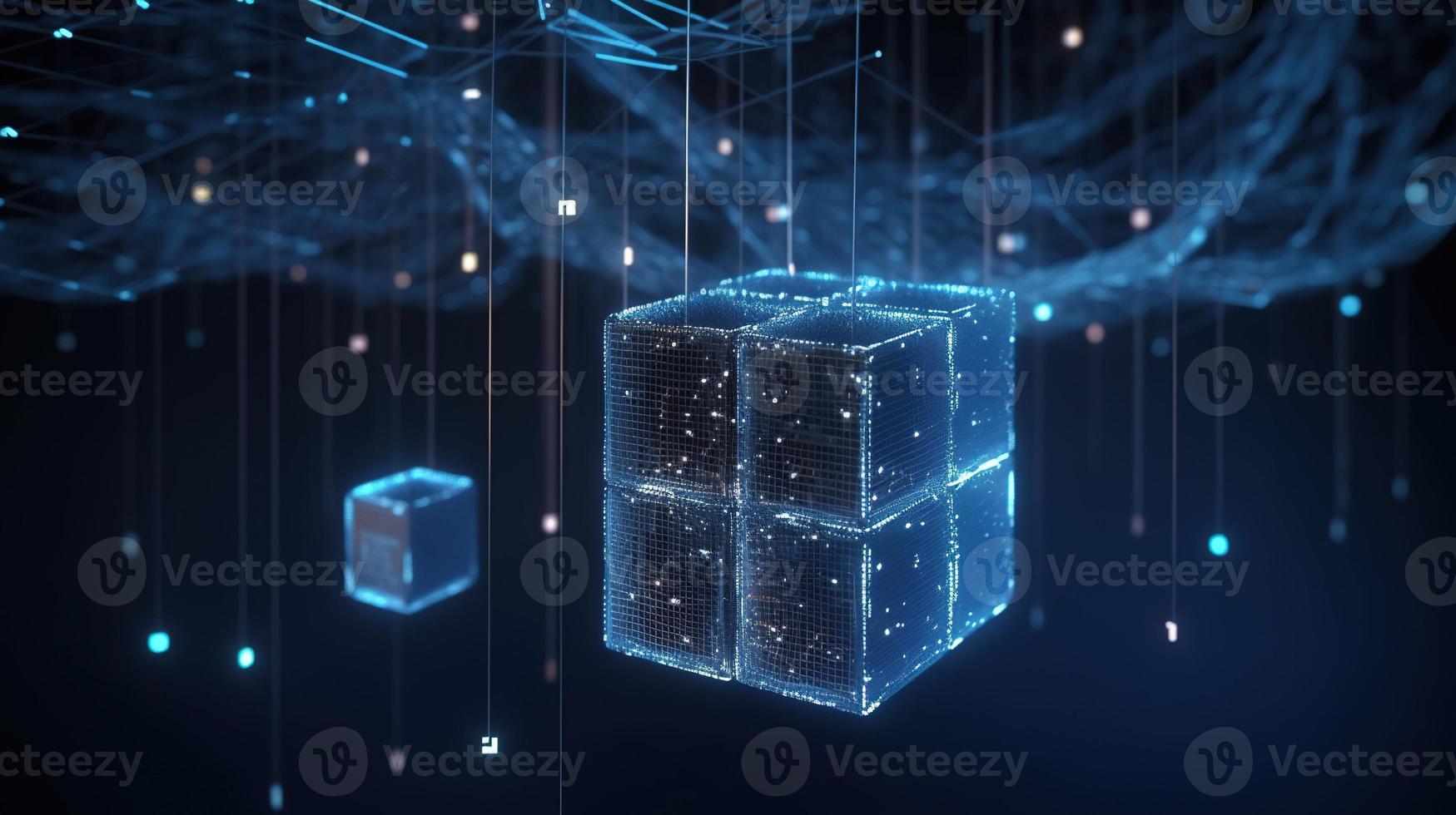 3d rendering of data storage concept. Computer generated abstract background,Digital data storage concept photo