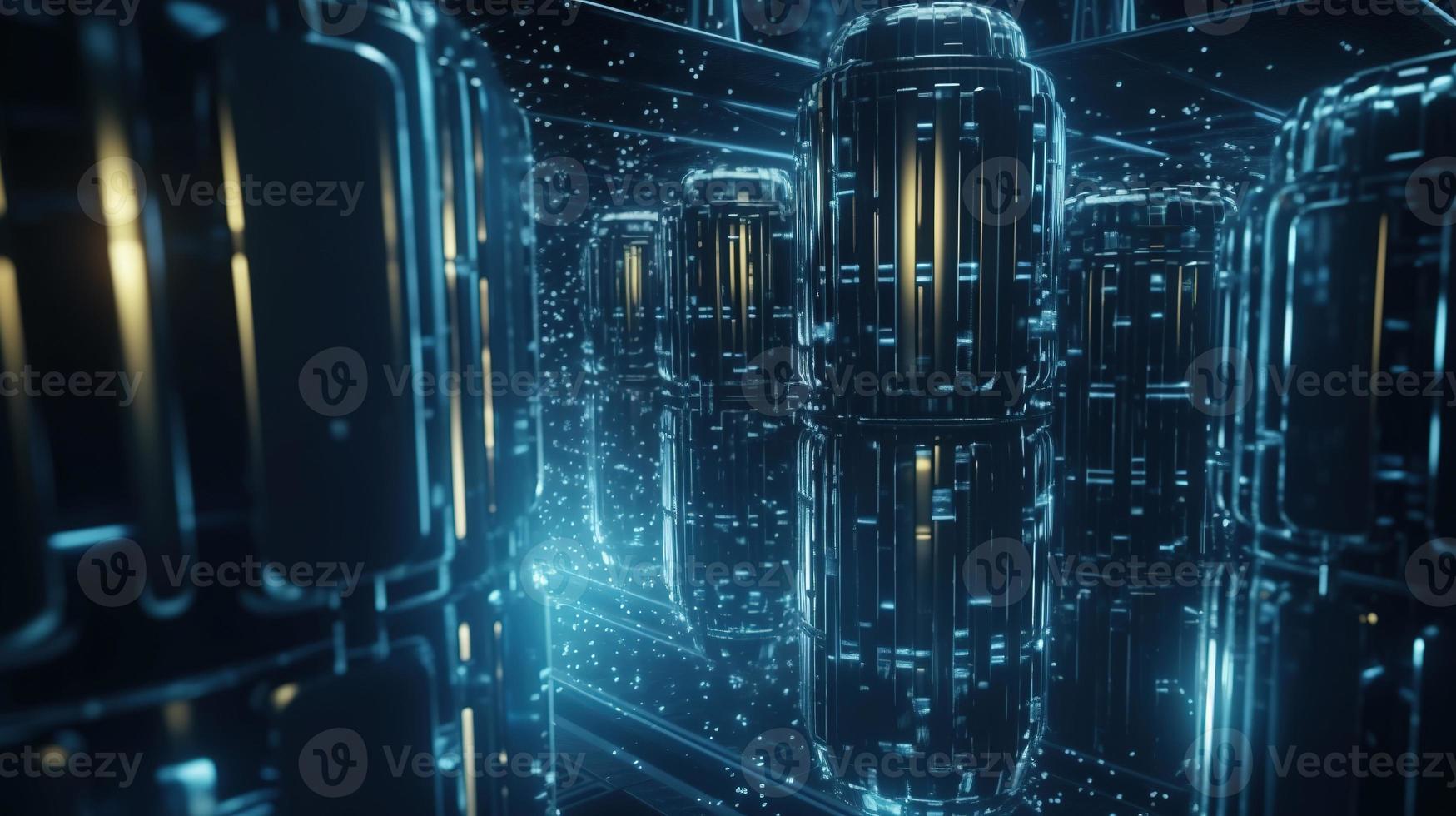 3d rendering of data storage concept. Computer generated abstract background,Digital data storage concept photo
