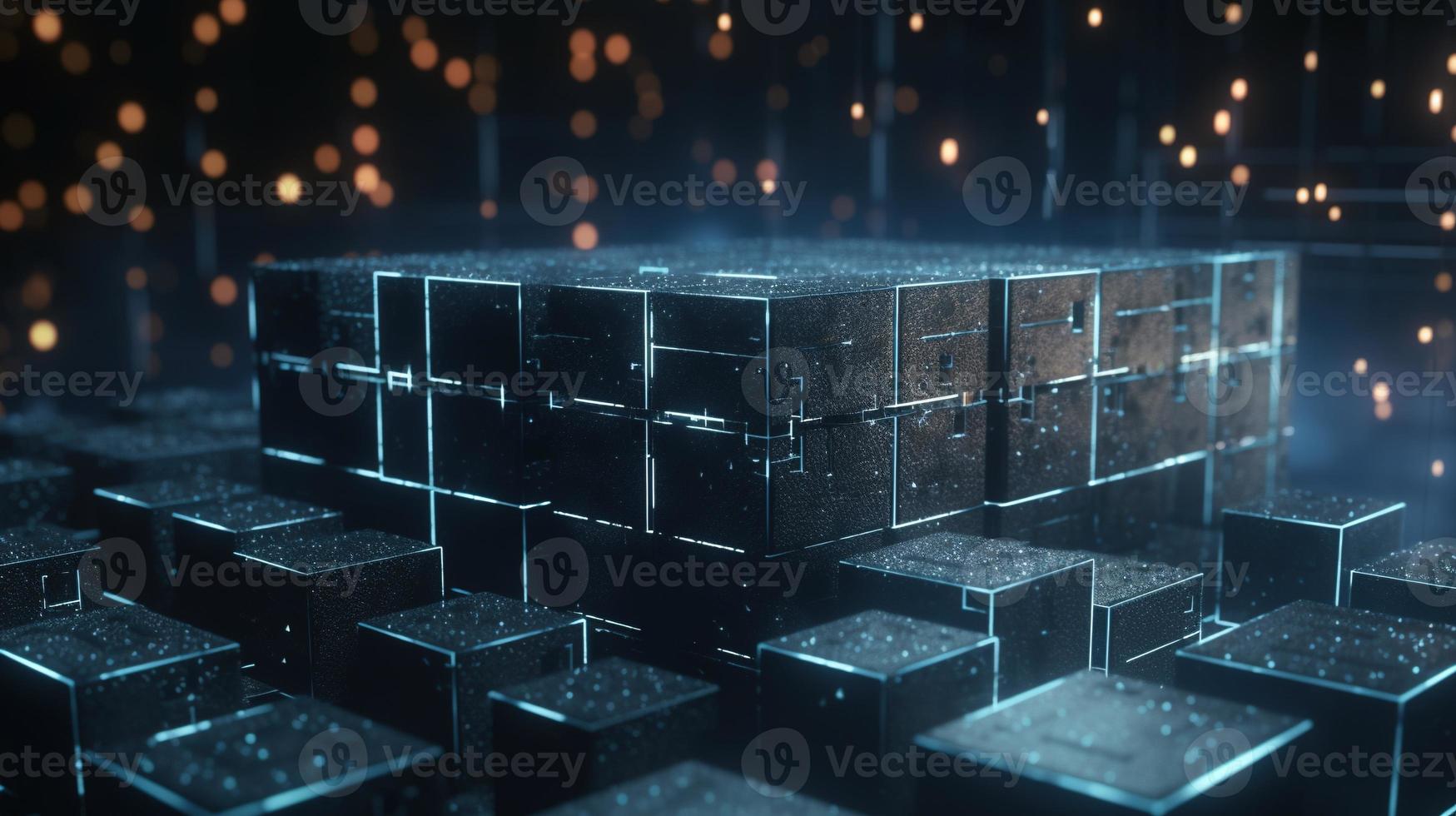 3d rendering of data storage concept. Computer generated abstract background,Digital data storage concept photo