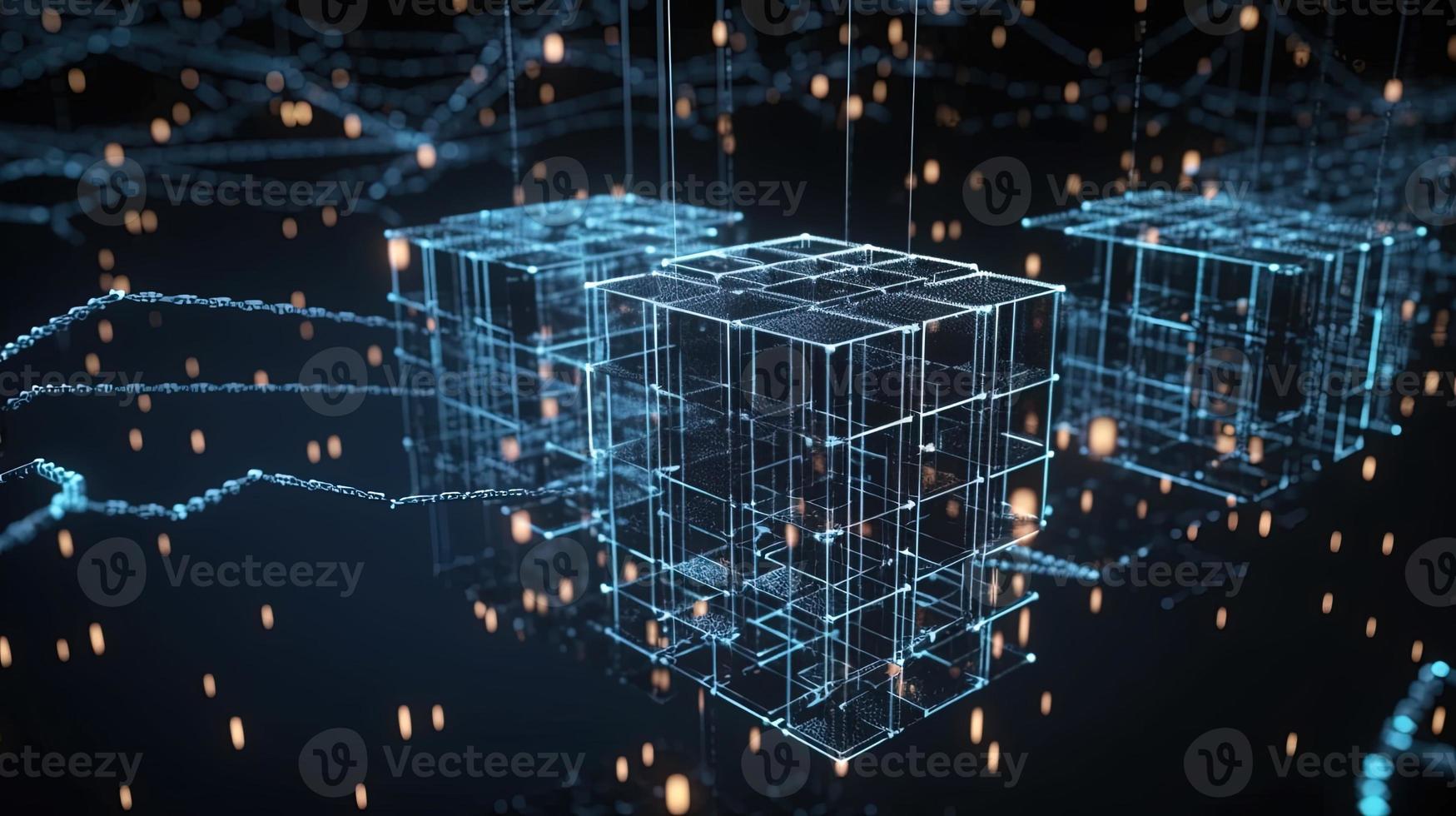 3d rendering of data storage concept. Computer generated abstract background,Digital data storage concept photo