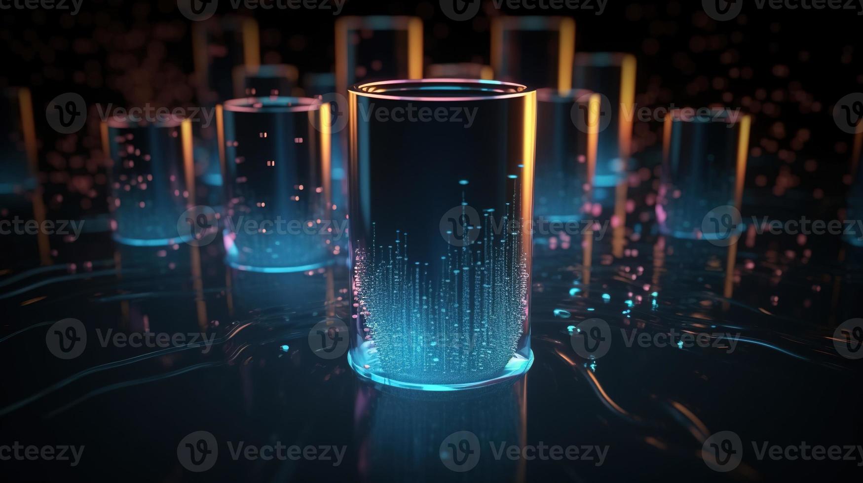 3d rendering of data storage concept. Computer generated abstract background,Digital data storage concept photo