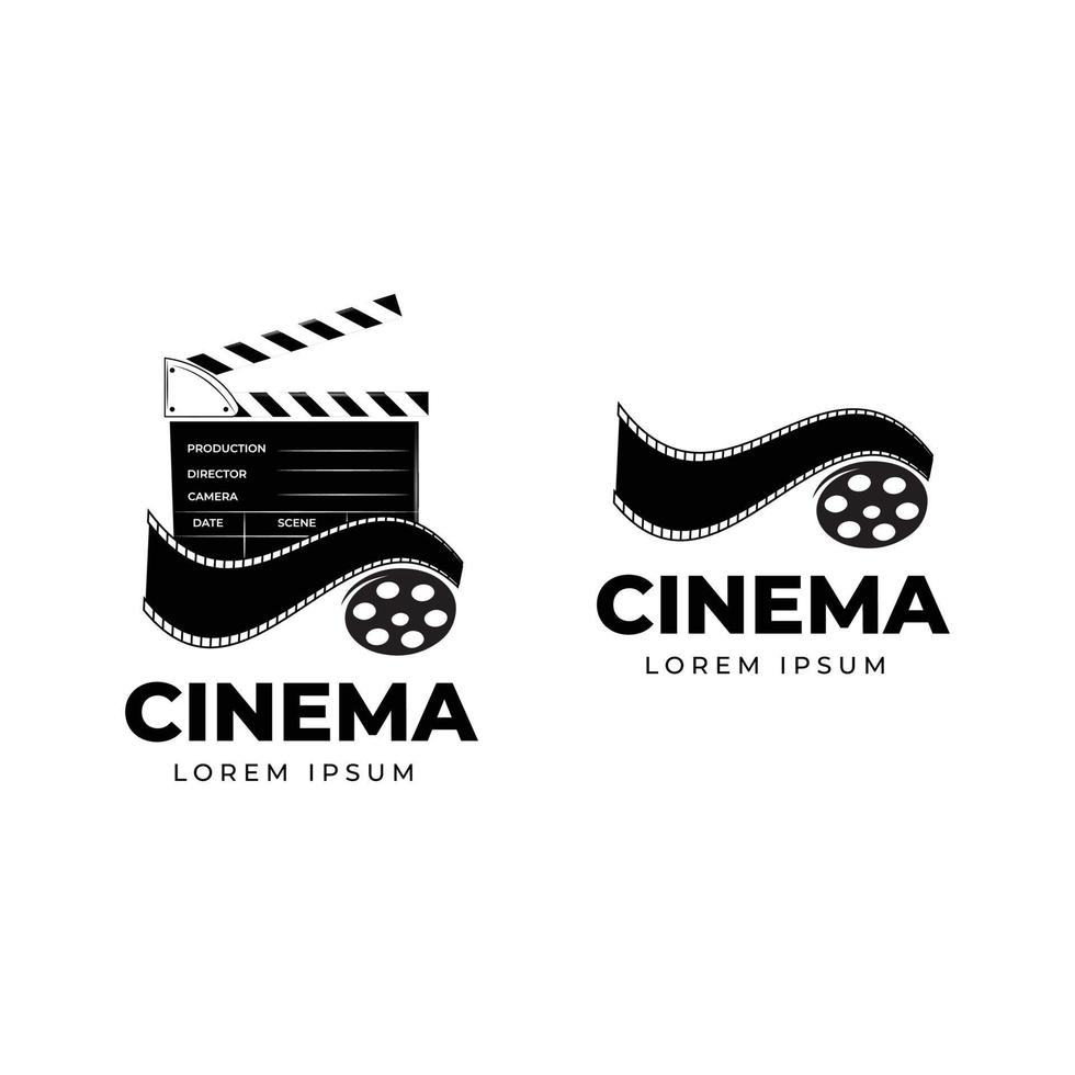 cine rodar película logo diseño modelo vector ilustración