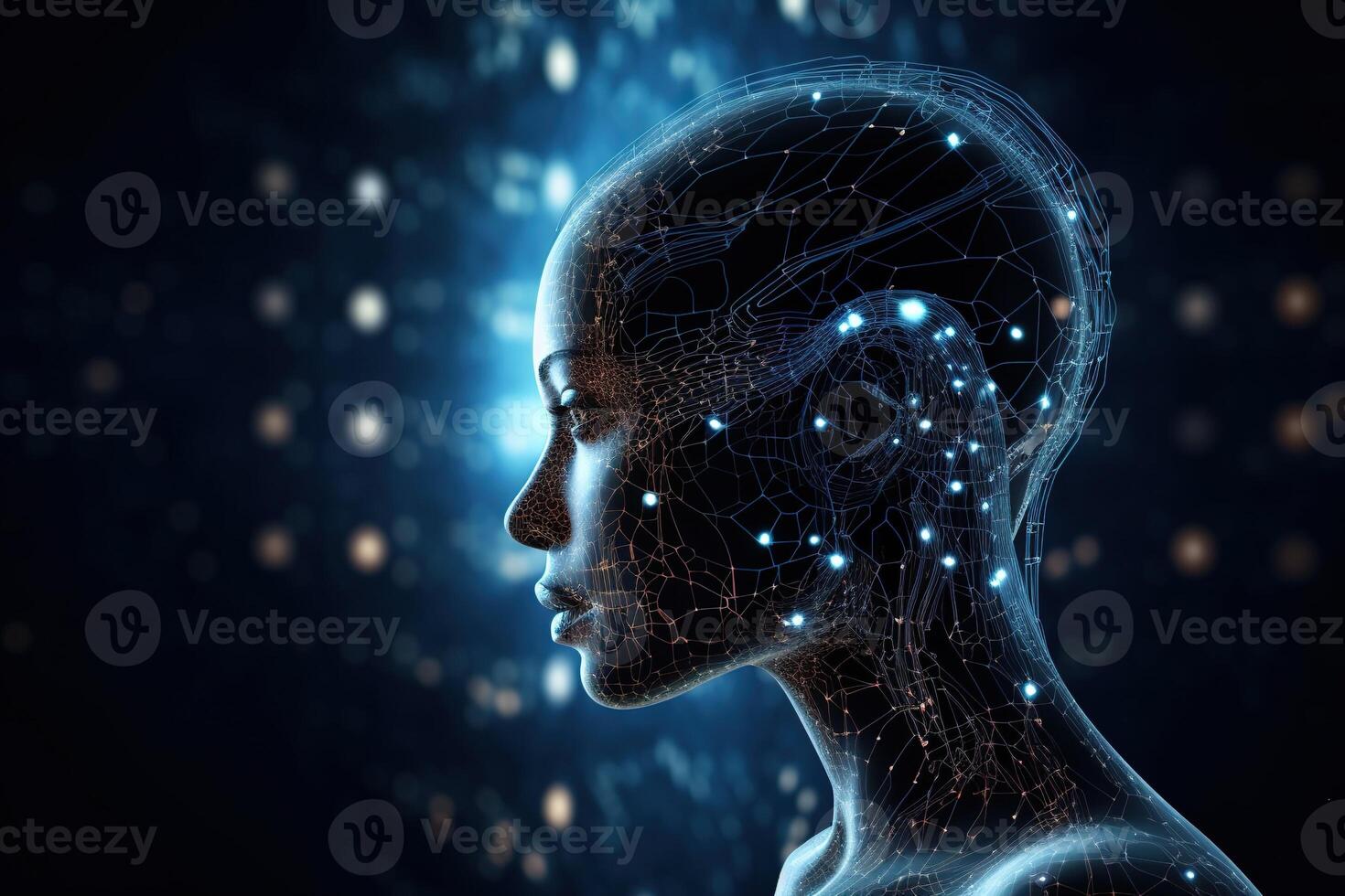 AI Artificial or machine intelligence concept. photo