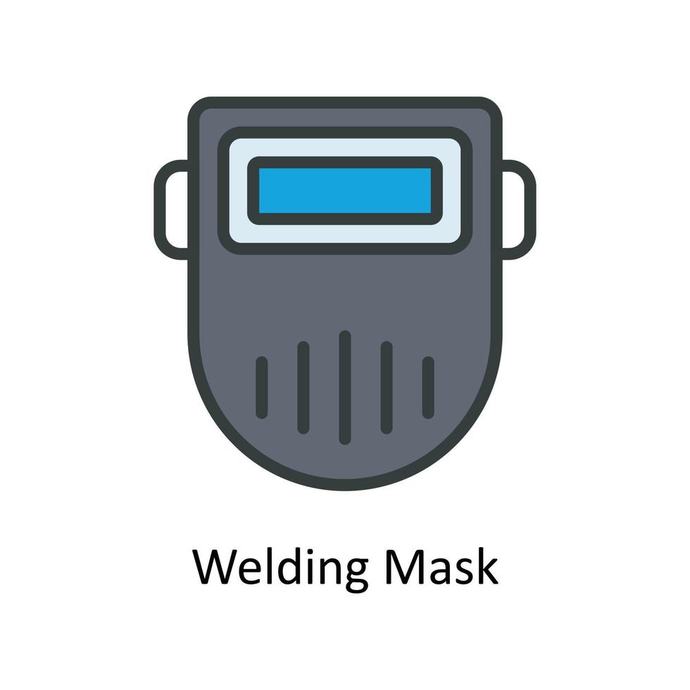 Welding Mask Vector Fill outline Icons. Simple stock illustration stock