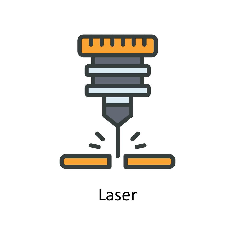 Laser Vector Fill outline Icons. Simple stock illustration stock