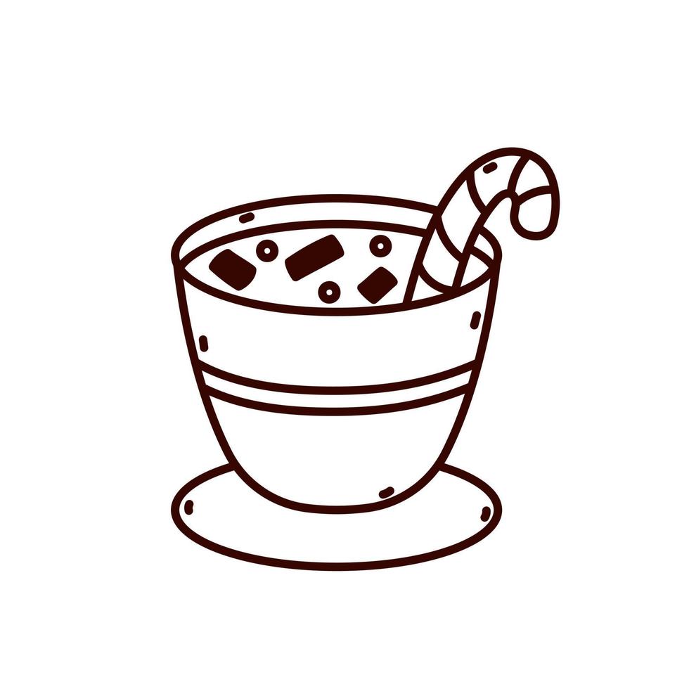 Cute mug icon with cream vector