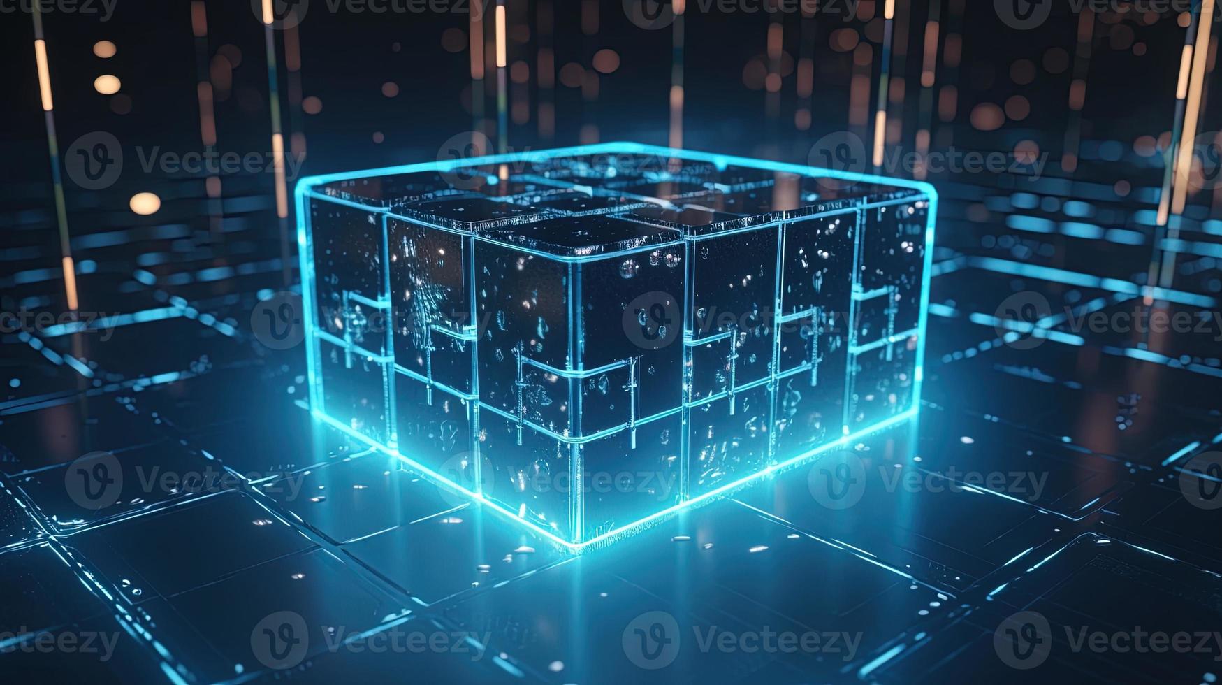 3d rendering of data storage concept. Computer generated abstract background,Digital data storage concept photo