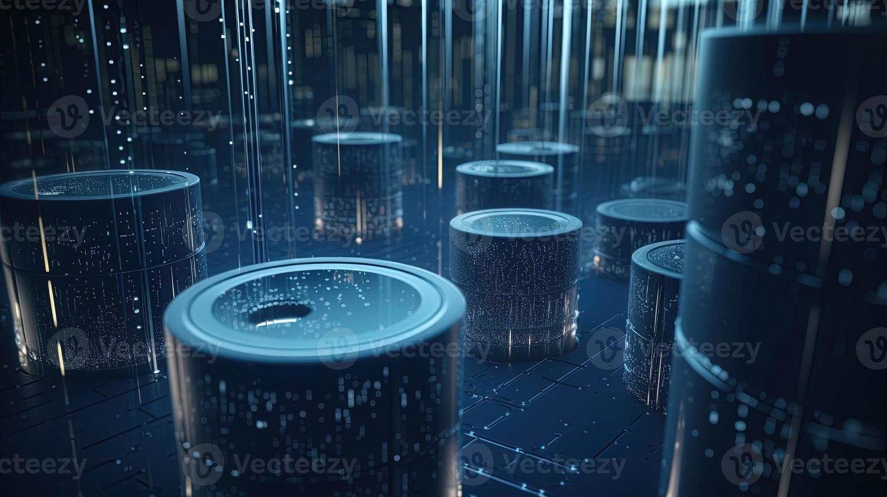 3d rendering of data storage concept. Computer generated abstract background,Digital data storage concept photo