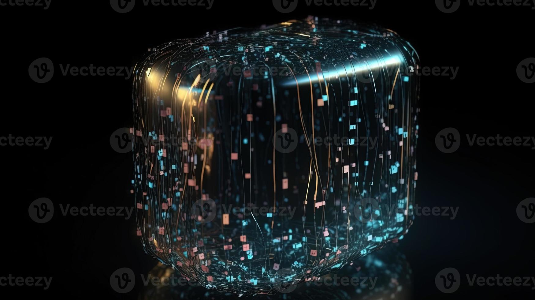 3d rendering of data storage concept. Computer generated abstract background,Digital data storage concept photo