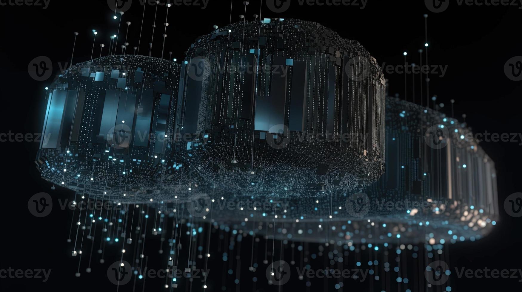 3d rendering of data storage concept. Computer generated abstract background,Digital data storage concept photo