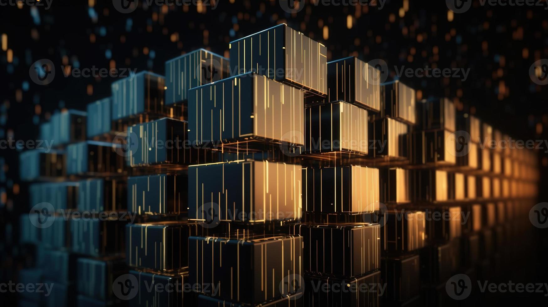 3d rendering of data storage concept. Computer generated abstract background,Digital data storage concept photo