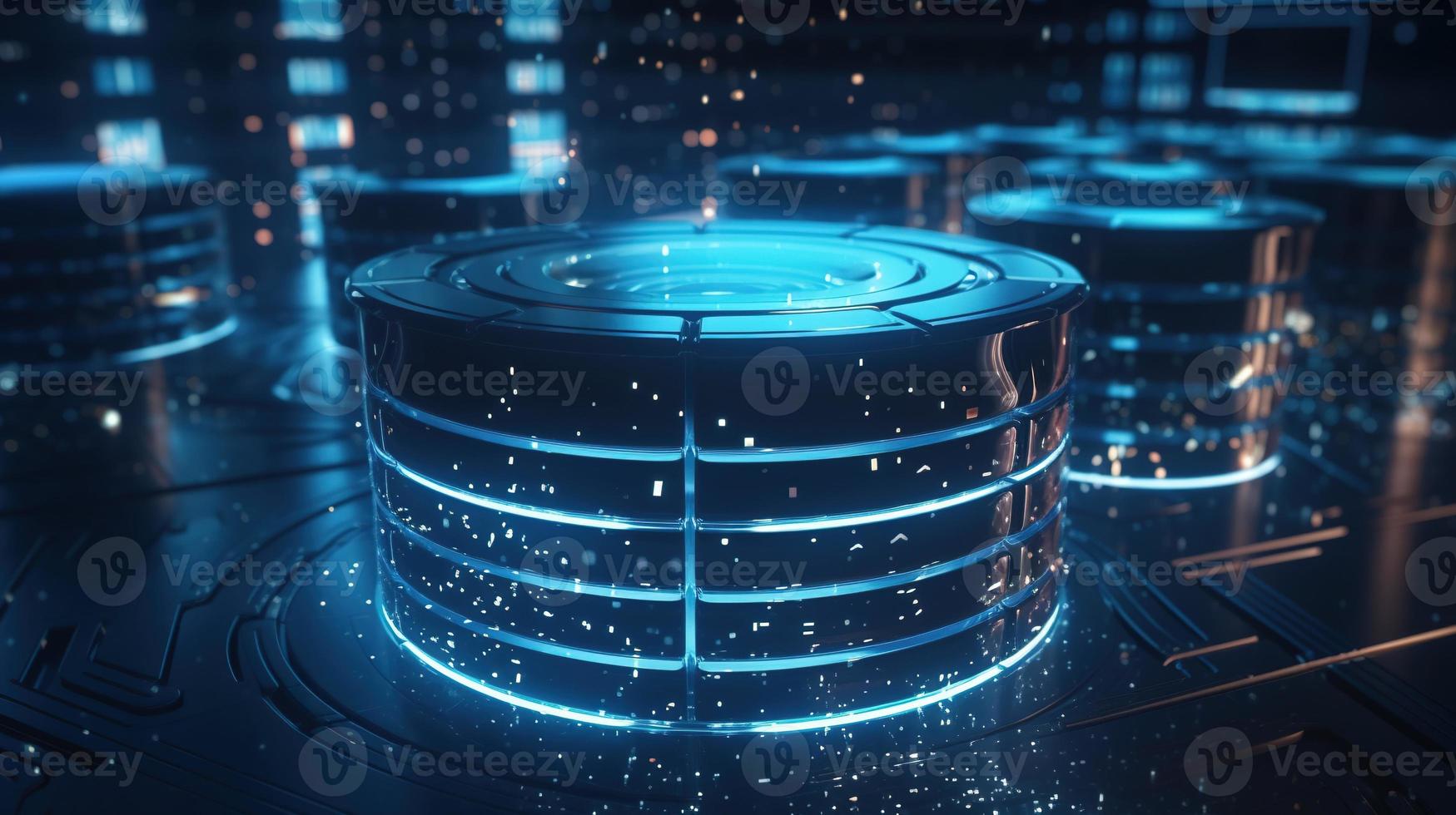 3d rendering of data storage concept. Computer generated abstract background,Digital data storage concept photo