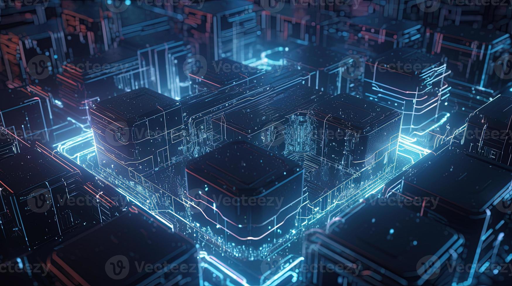 3d rendering of data storage concept. Computer generated abstract background,Digital data storage concept photo