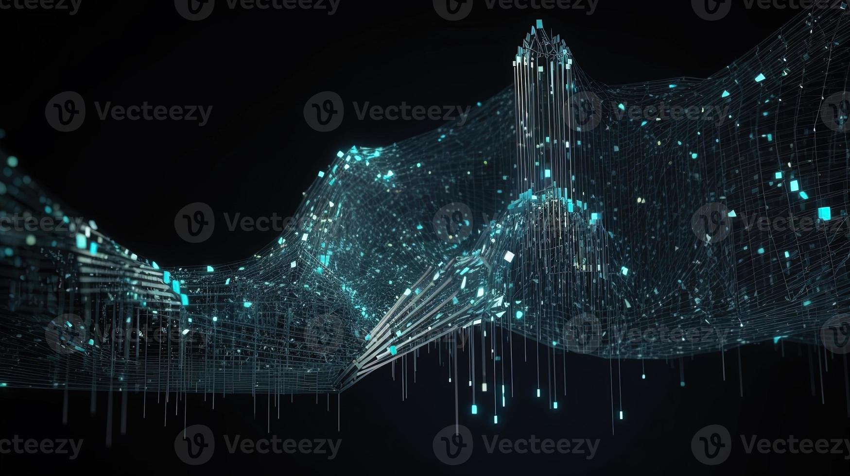 3d rendering of data storage concept. Computer generated abstract background,Digital data storage concept photo