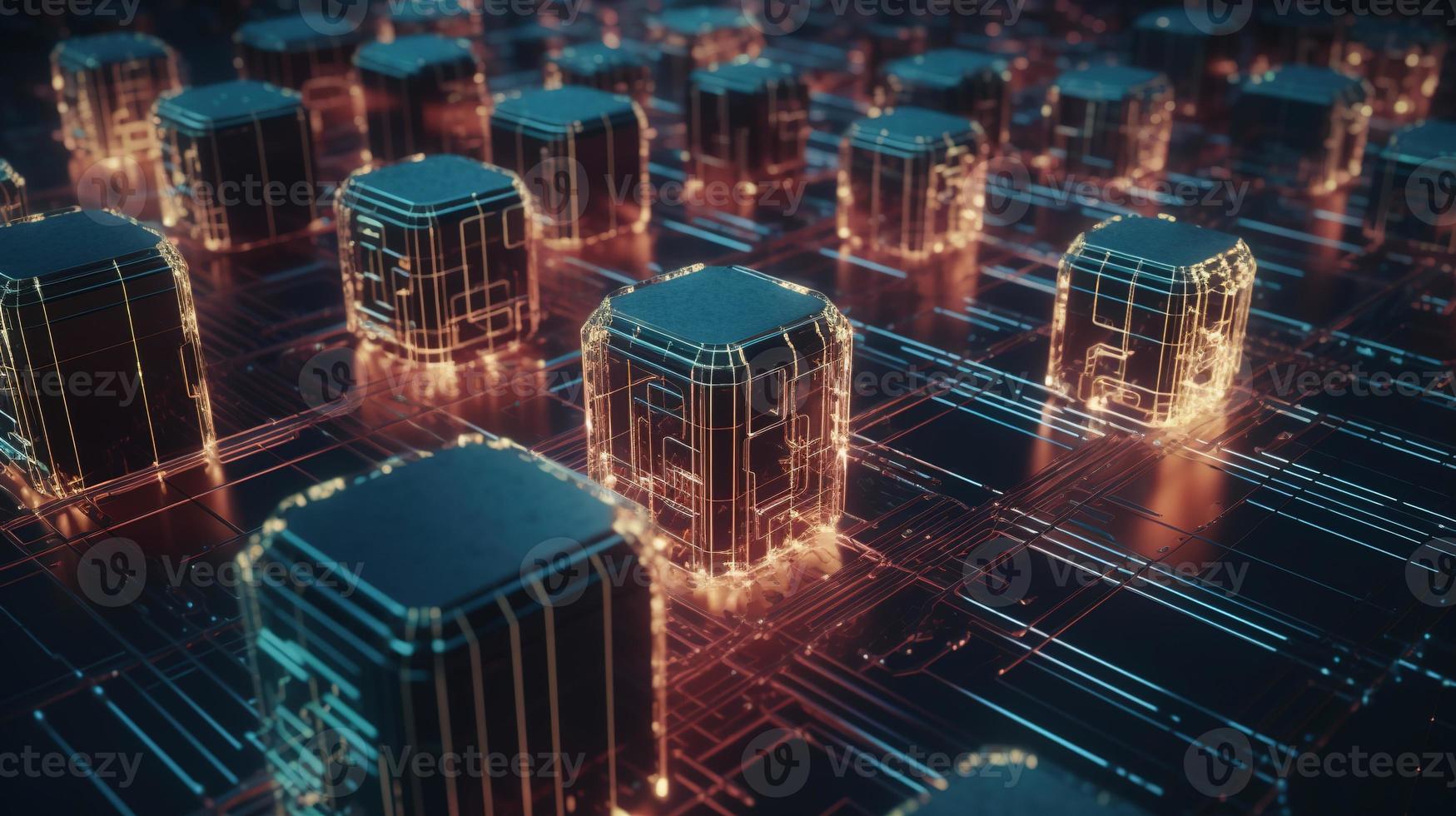 3d rendering of data storage concept. Computer generated abstract background,Digital data storage concept photo