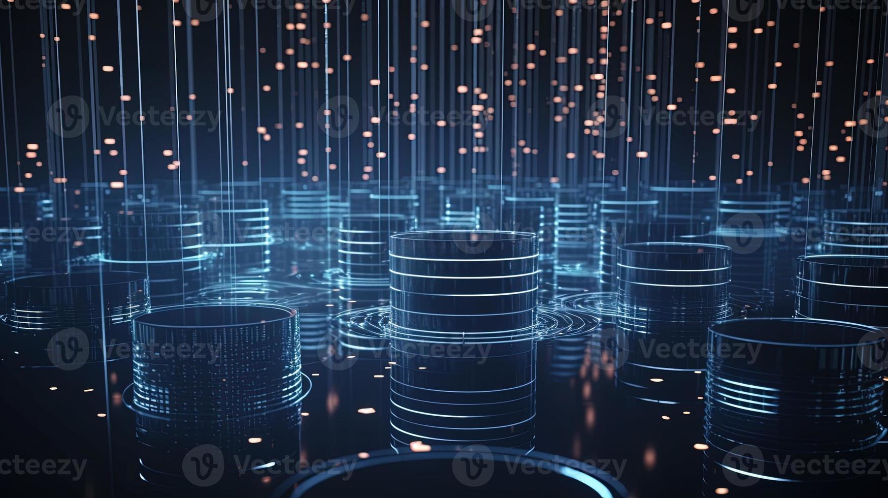 3d rendering of data storage concept. Computer generated abstract background,Digital data storage concept photo