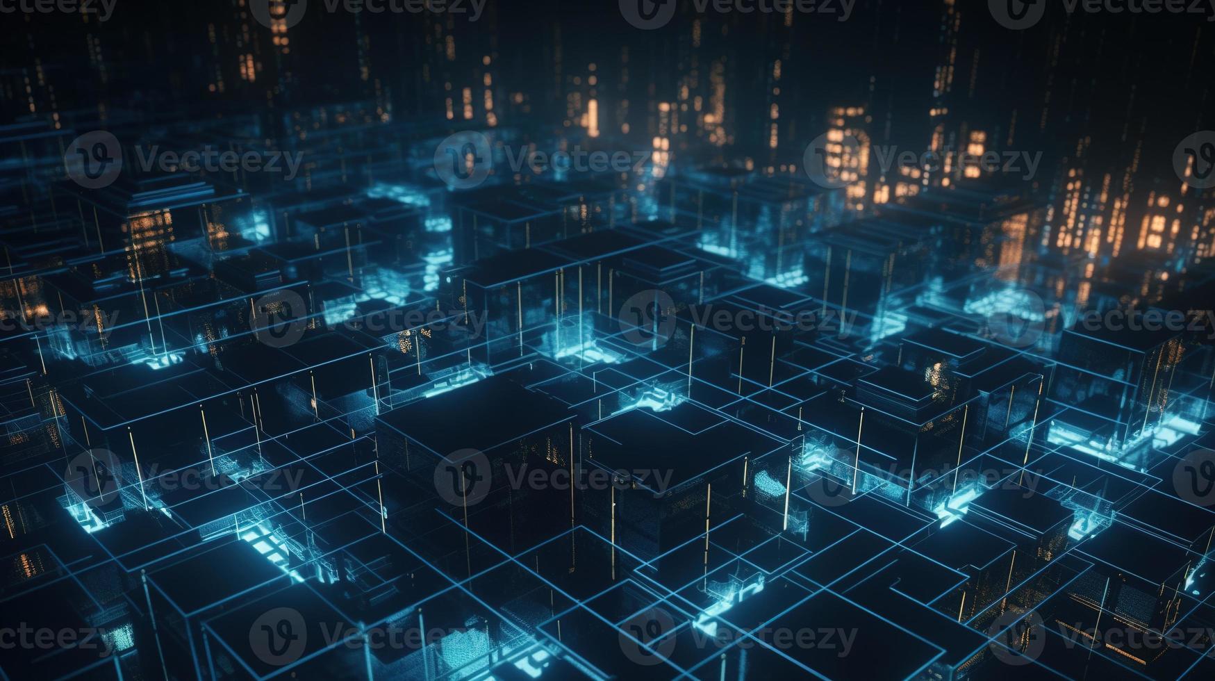 3d rendering of data storage concept. Computer generated abstract background,Digital data storage concept photo
