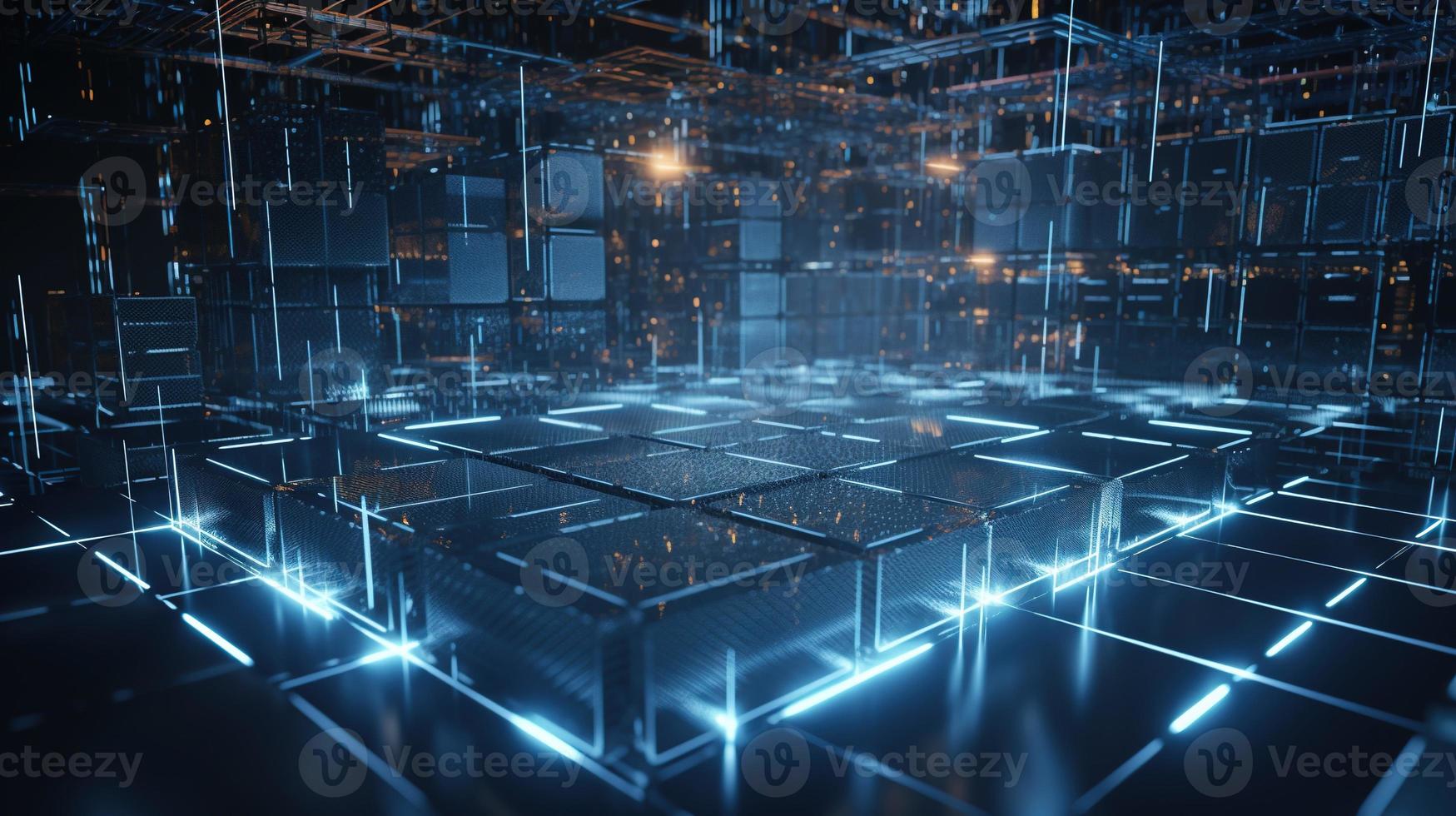 3d rendering of data storage concept. Computer generated abstract background,Digital data storage concept photo