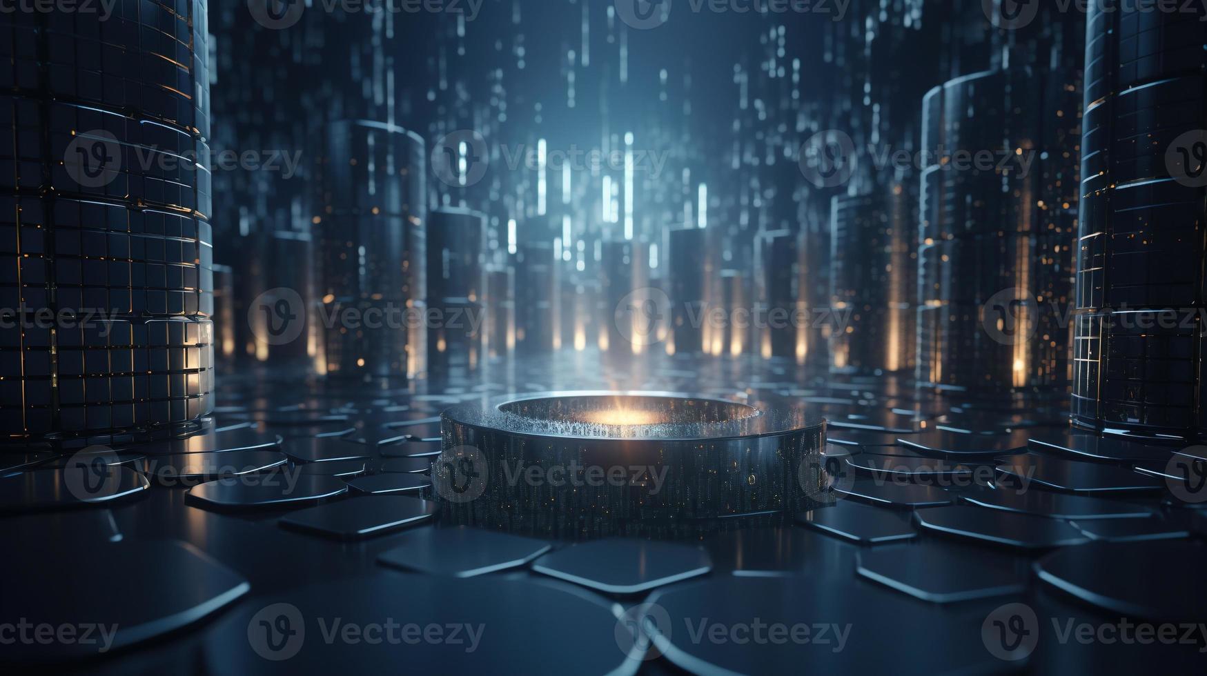 3d rendering of data storage concept. Computer generated abstract background,Digital data storage concept photo