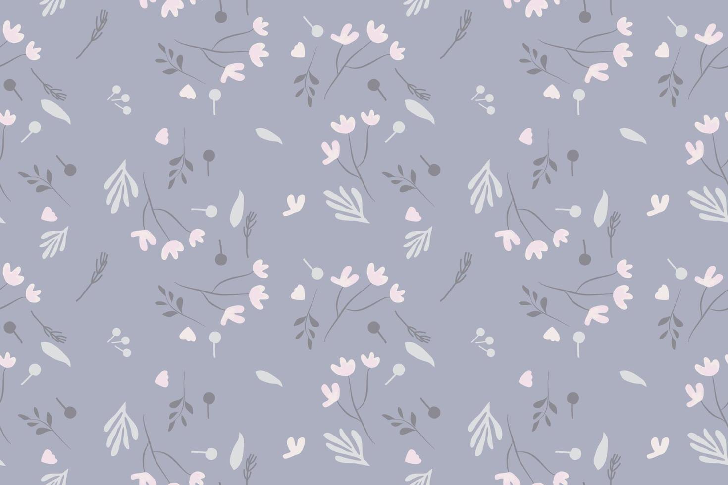 Cute pastel floral seamless pattern design hand drawing vector Illustration for textile fabric interior etc