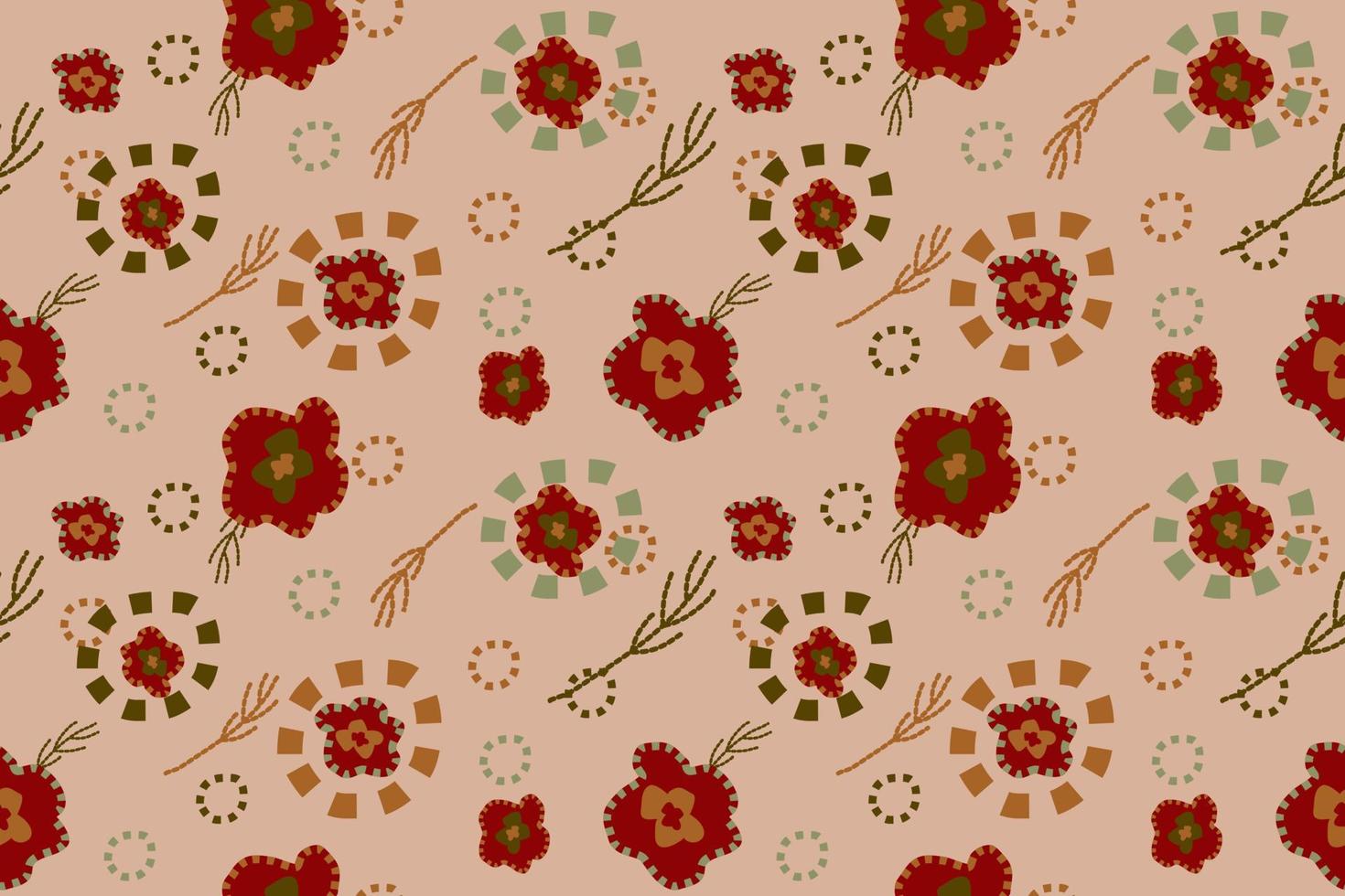 Modern retro vintage seamless pattern vector illustration design for fabric textile and interior