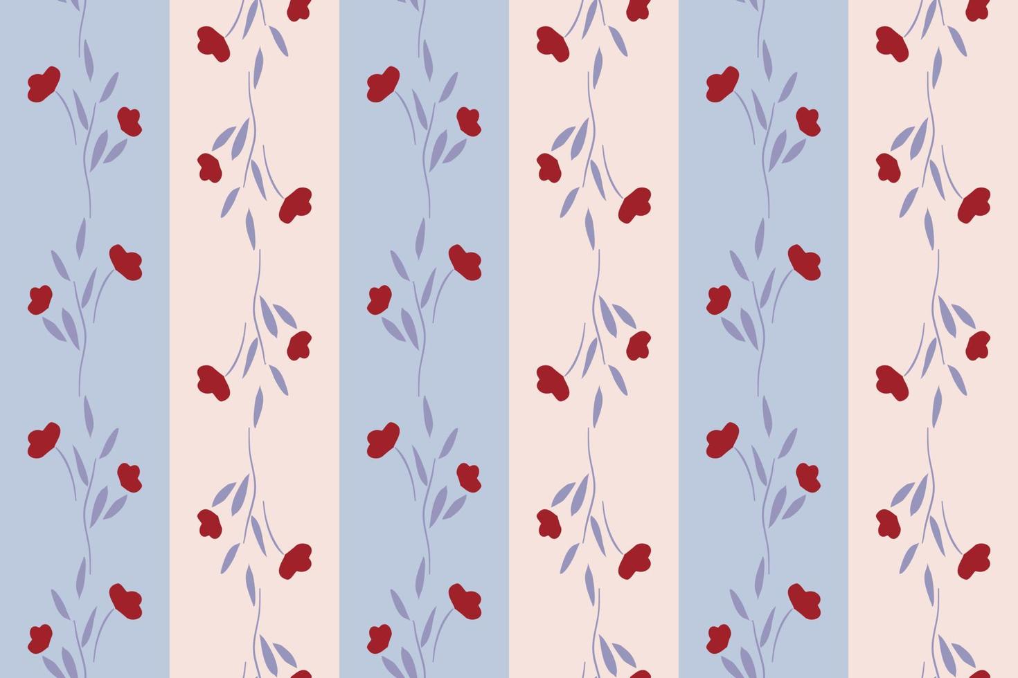 Cute pastel floral seamless pattern design hand drawing vector Illustration for textile fabric interior etc