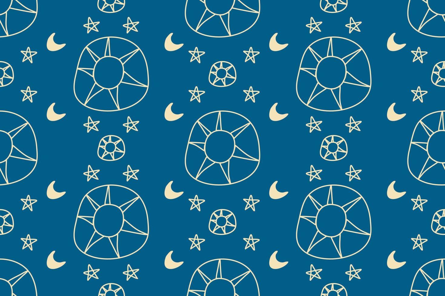 Modern retro vintage seamless pattern vector illustration design for fabric textile and interior
