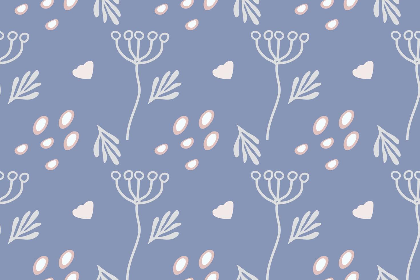 Cute pastel floral seamless pattern design hand drawing vector Illustration for textile fabric interior etc