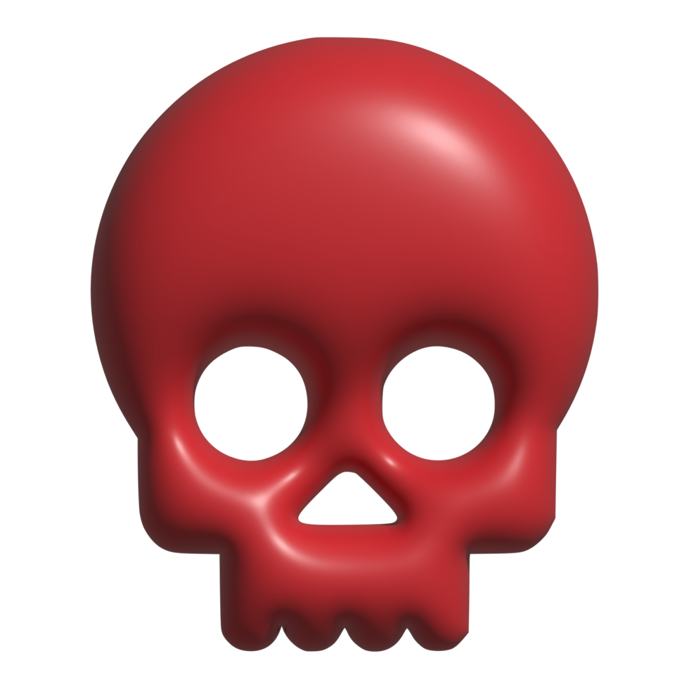 3d icon of skull bone png