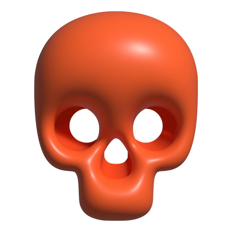 3d icon of skull bone png