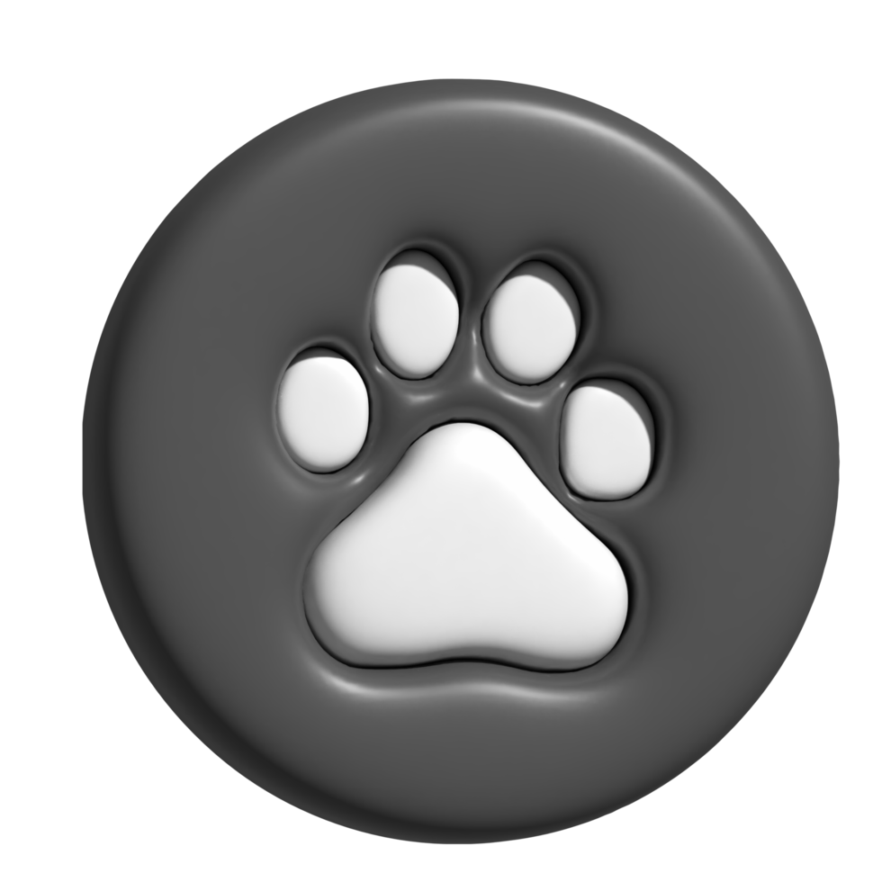 3d icon of paw png