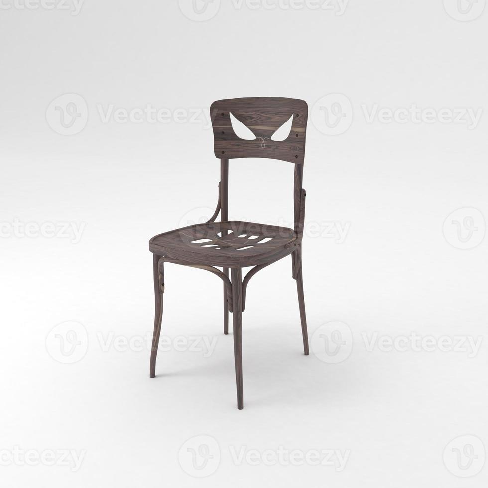 Armchair 3D rendered realistic furniture side view photo