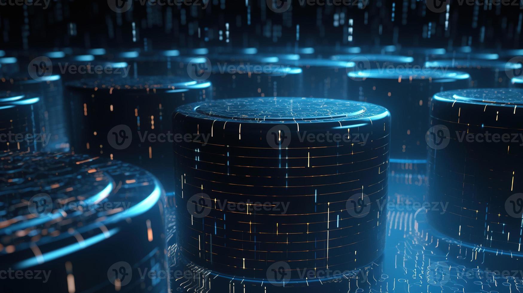 3d rendering of data storage concept. Computer generated abstract background,Digital data storage concept photo